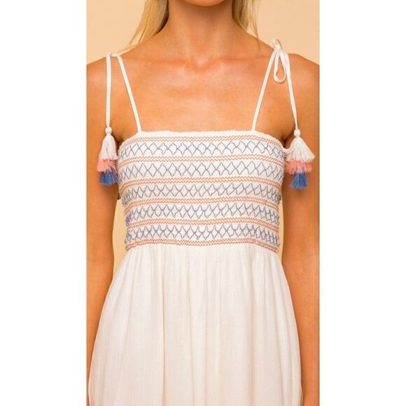 THIS✨OR THAT TASSEL MAXI DRESS- OFF WHITE. Hem & Thread - Picture 5 of 7